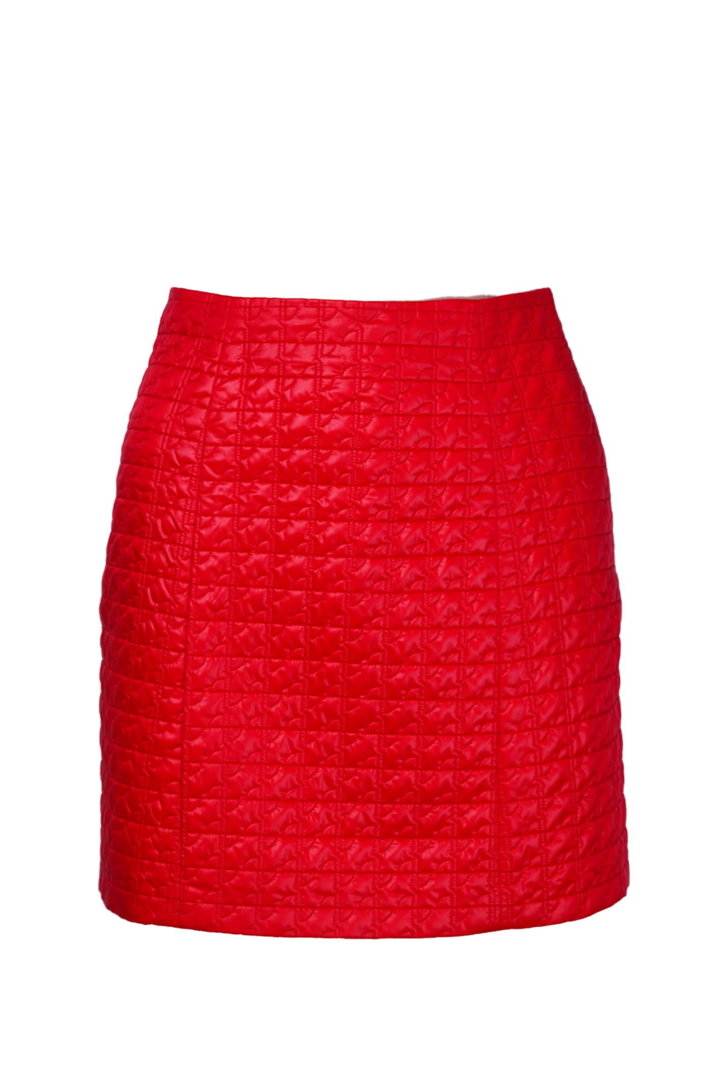 Quilted shell miniskirt - Red
