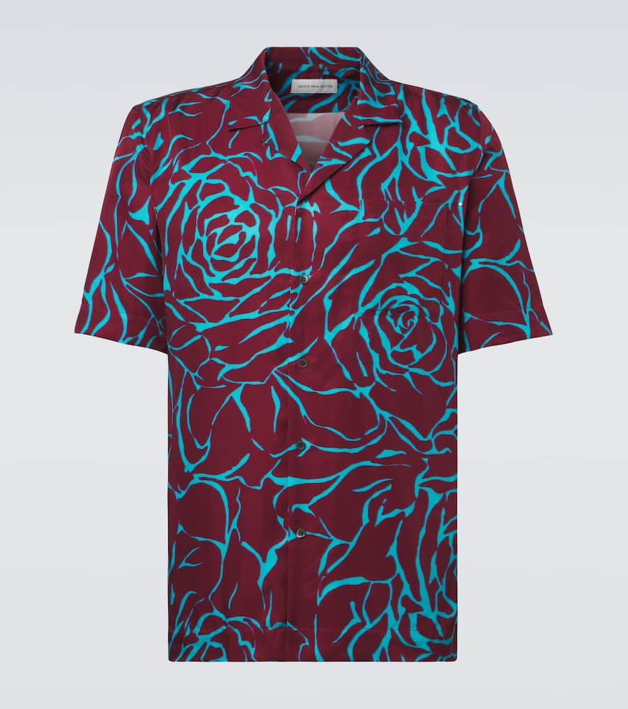 Printed bowling shirt