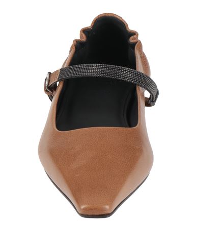 Woman Ballet flats Brown Size 7 Leather