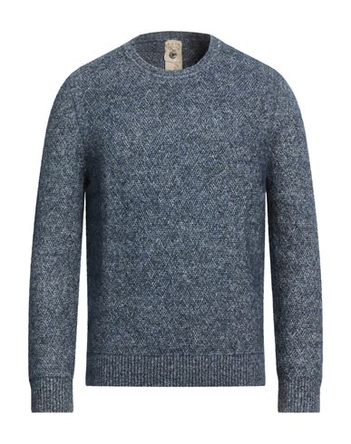 Man Sweater Blue Size 46 Cotton, Baby alpaca wool, Polyamide, Merino Wool, Elastane