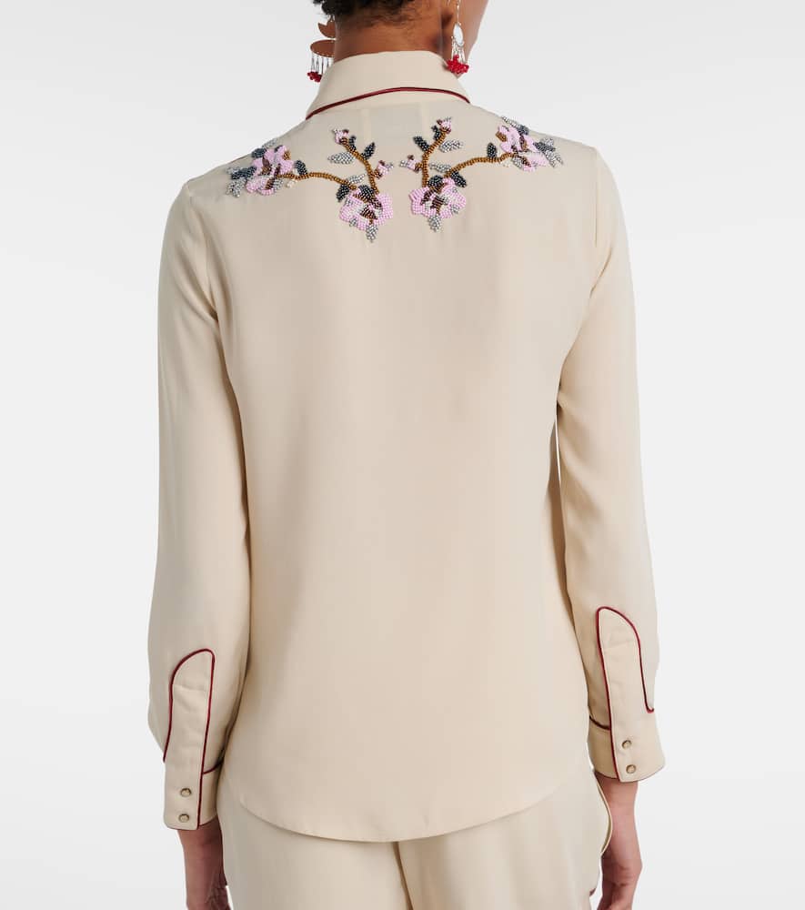 Yzea beaded cady shirt