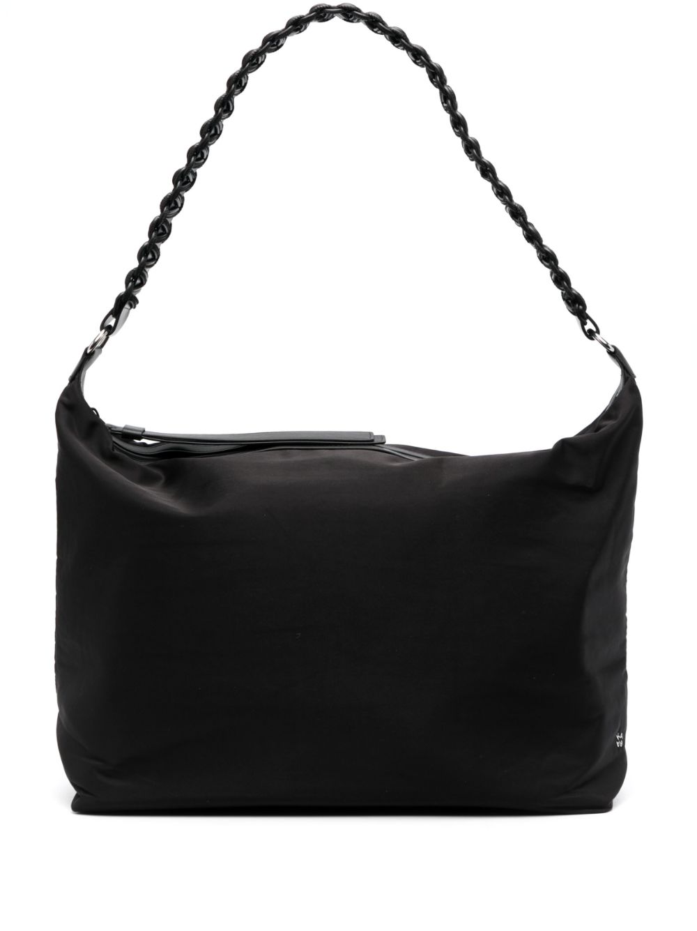Lattice braided-strap tote bag - Black
