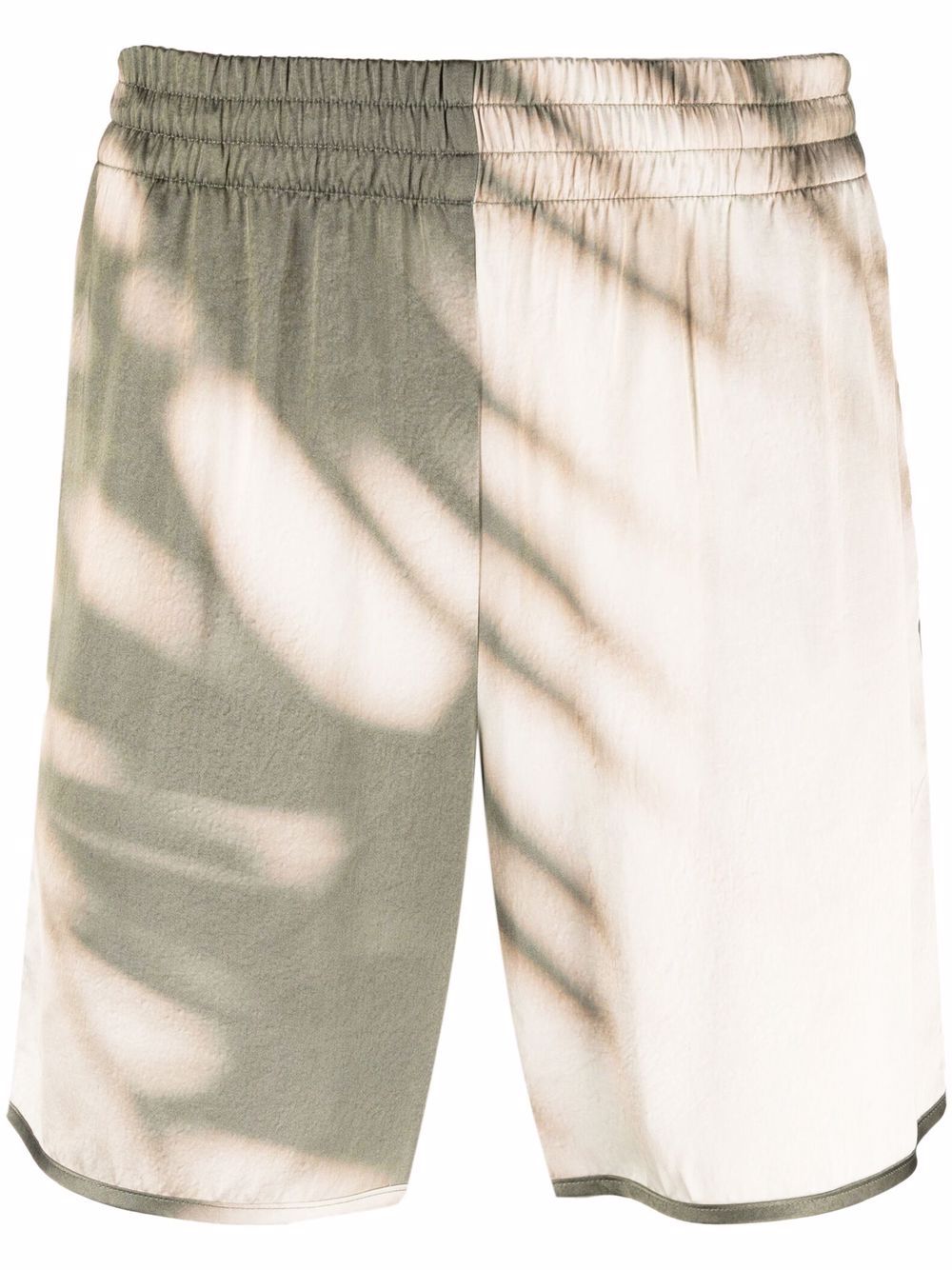 Tie-dye print track shorts - Green
