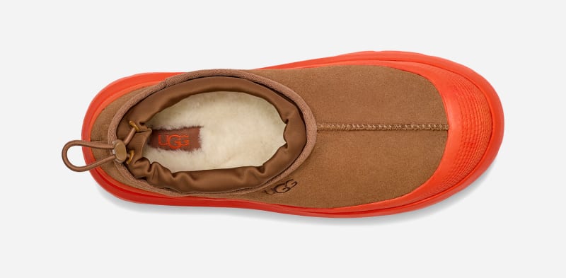 ® Tasman Weather Hybrid Suede/Waterproof Clogs Cold Weather Boots in Chestnut/Orange