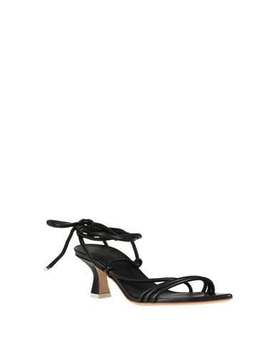 Woman Thong sandal Black Size 6 Leather