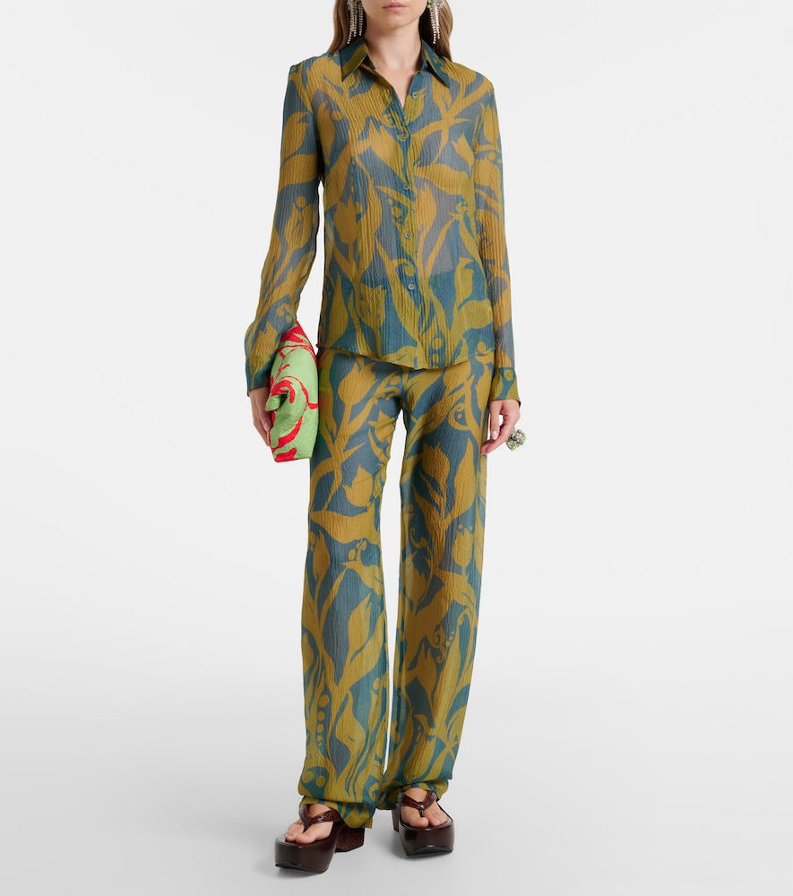 Printed silk shirt