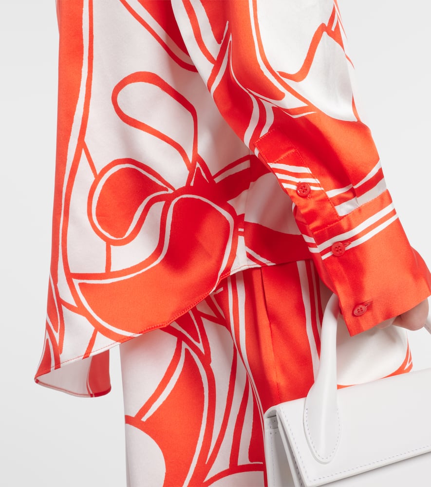 Ramona printed silk satin shirt