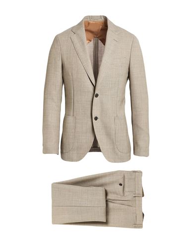 Man Suit Taupe Size 36 Wool