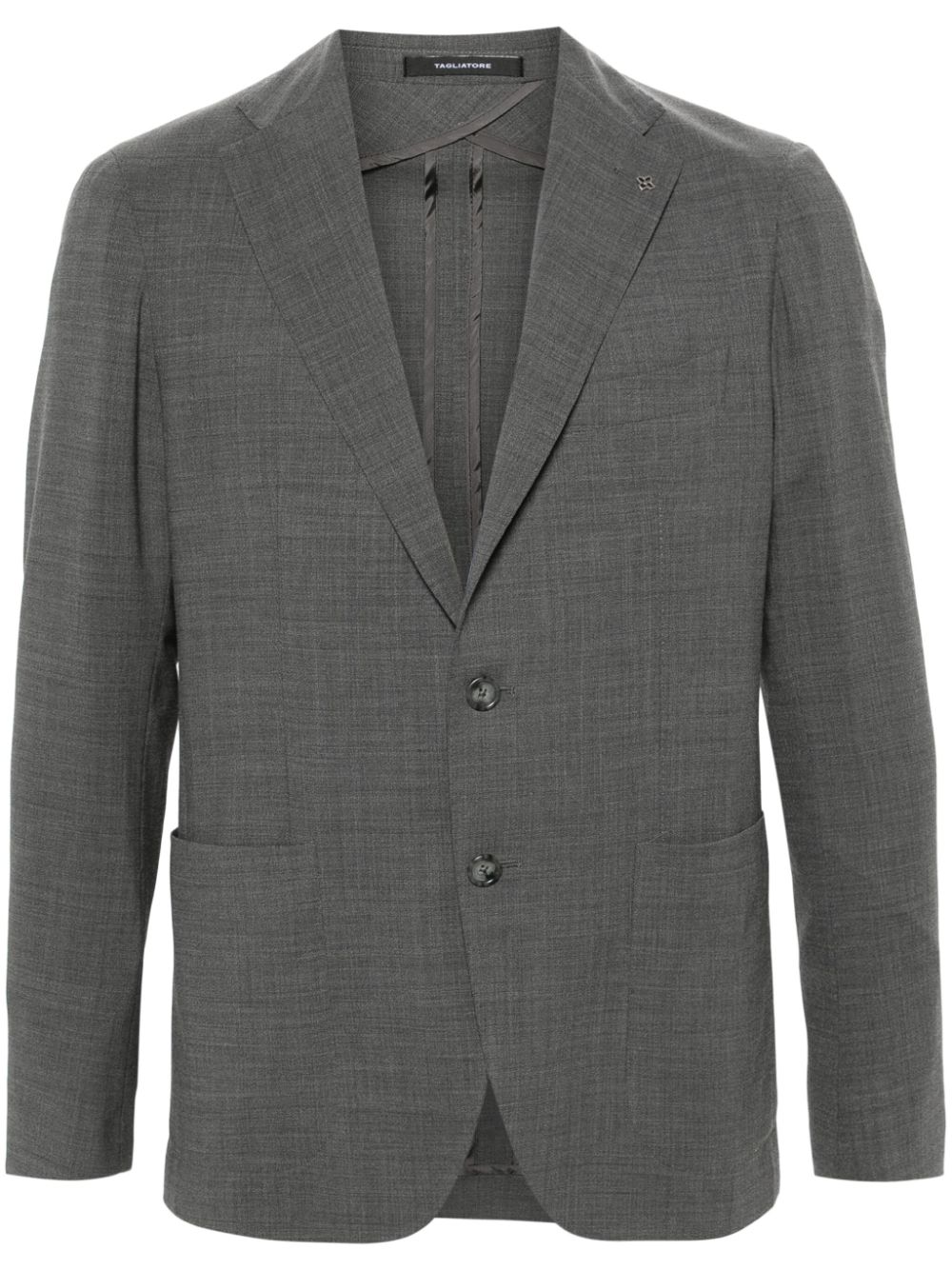 Notched-lapels single-breasted blazer - Grey