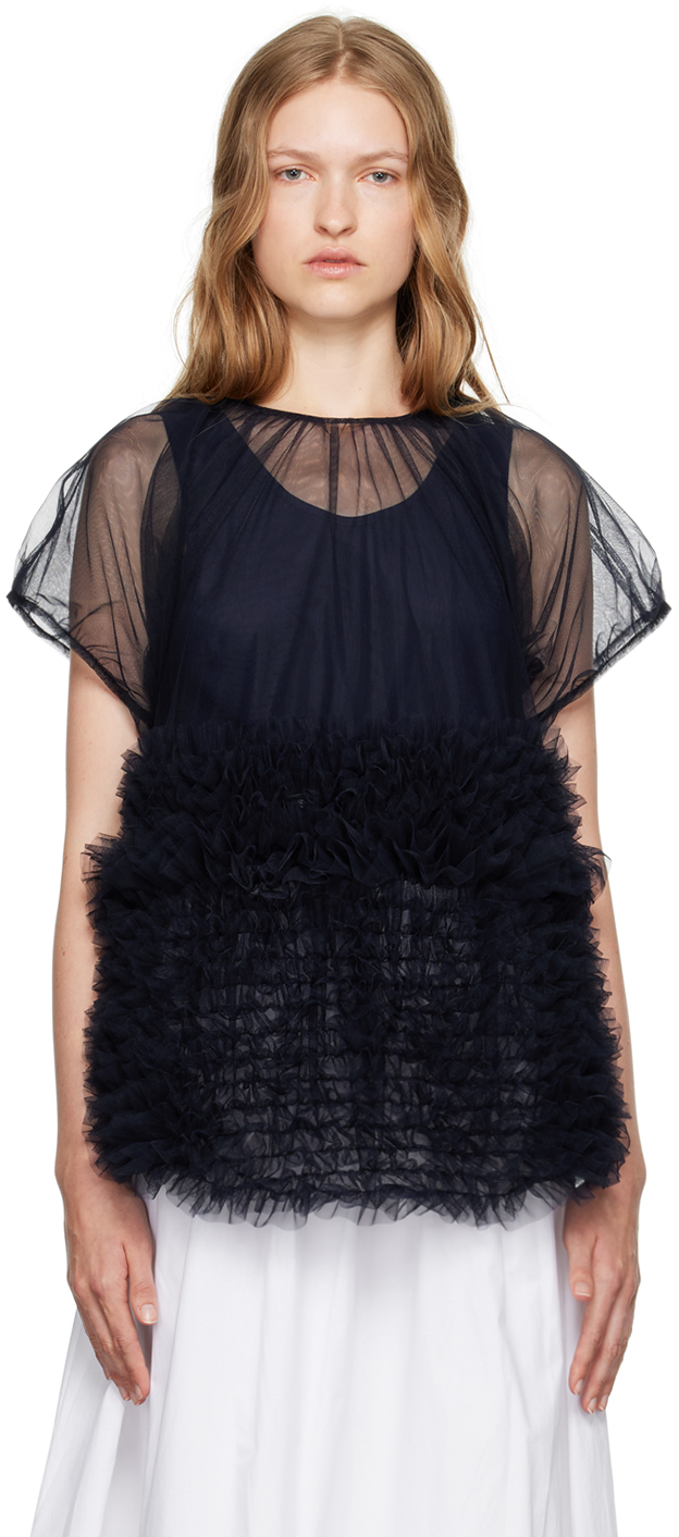 Molly Goddard Navy Rudi Top