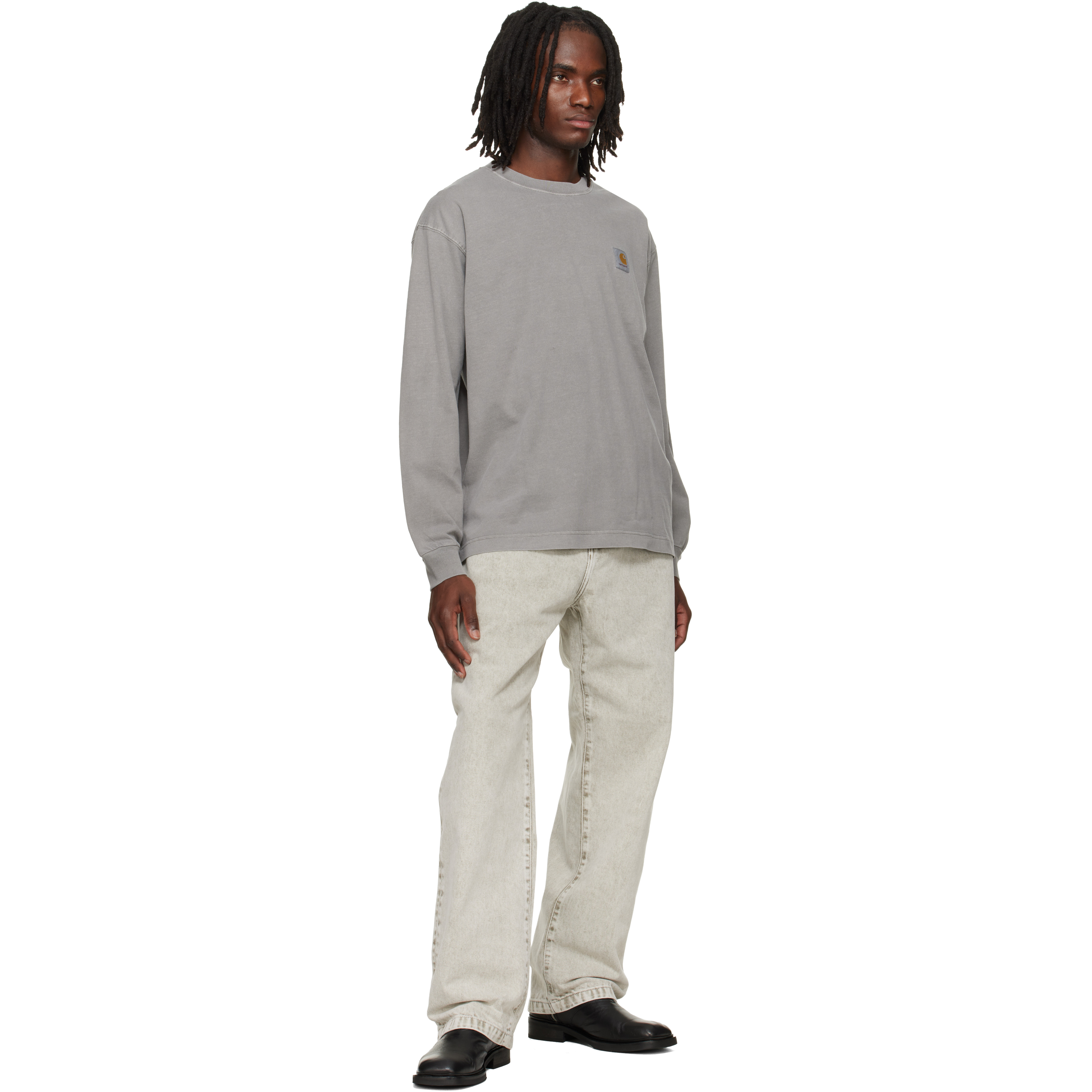 Gray Long Sleeve Nelson T-shirt