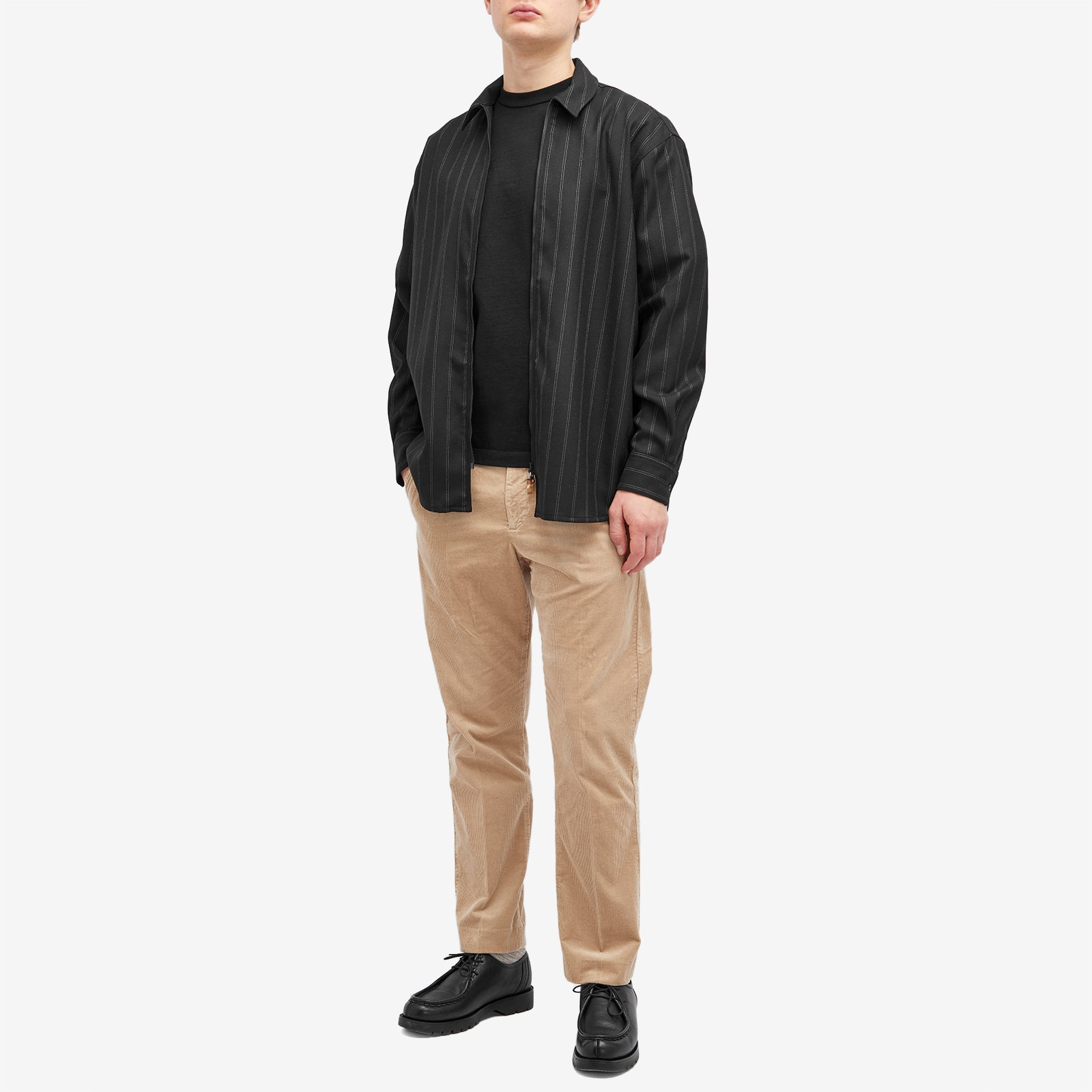 Men's Bill Corduroy Trousers in White Pepper