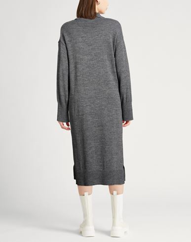 Woman Midi dress Grey Size 10 Acrylic, Wool, Viscose, Alpaca wool