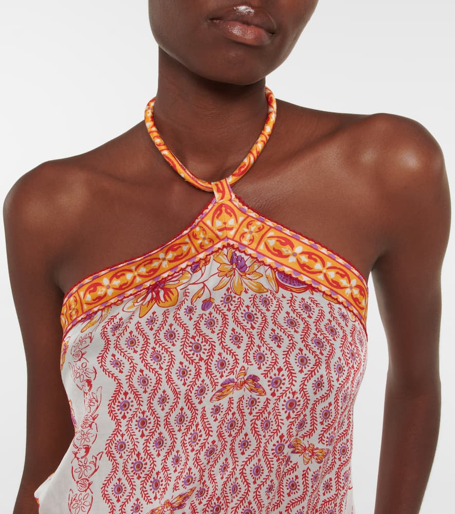 Poupette St Barth Isabelle printed halterneck jumpsuit