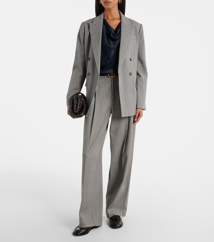 Vince Draped silk satin top