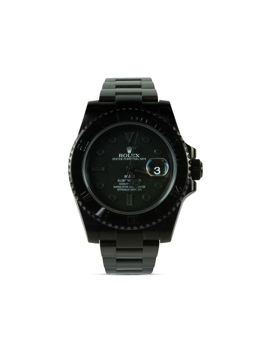 Customised pre-owned Rolex Submariner Date 40mm - Black