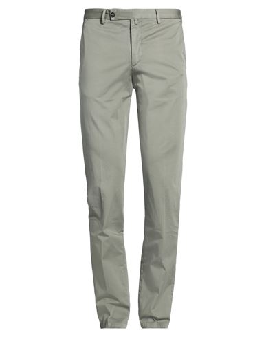 Man Pants Sage green Size 34 Cotton, Elastane