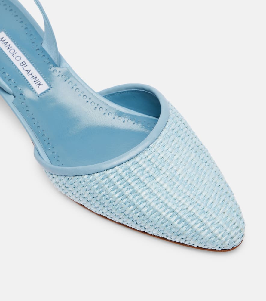 Raffro raffia slingback pumps