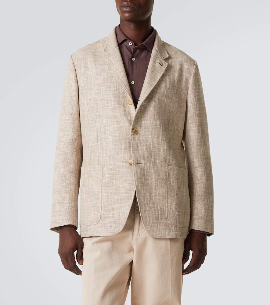 Cotton, wool, and silk blazer