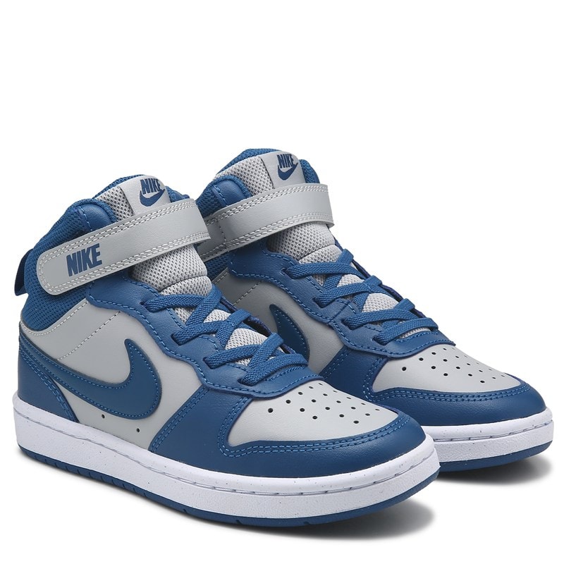 Kids' Court Borough Mid 2 High Top Sneaker Little Kid Shoes (Grey/Blue)