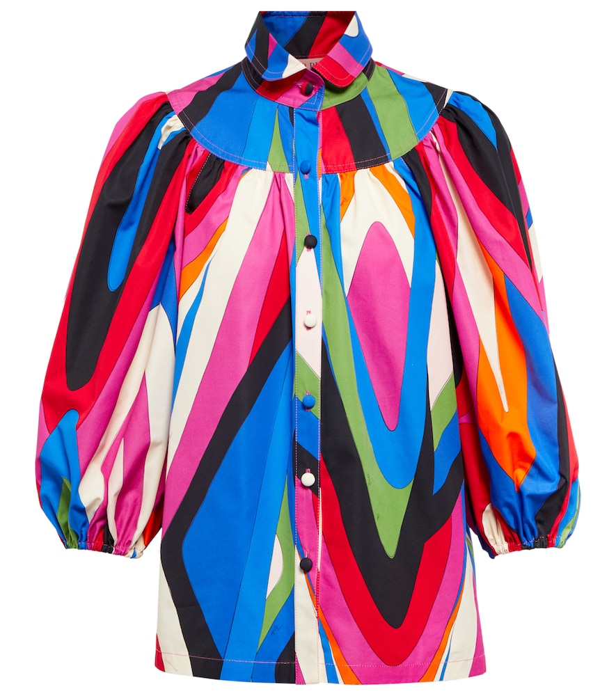 Printed cotton blouse