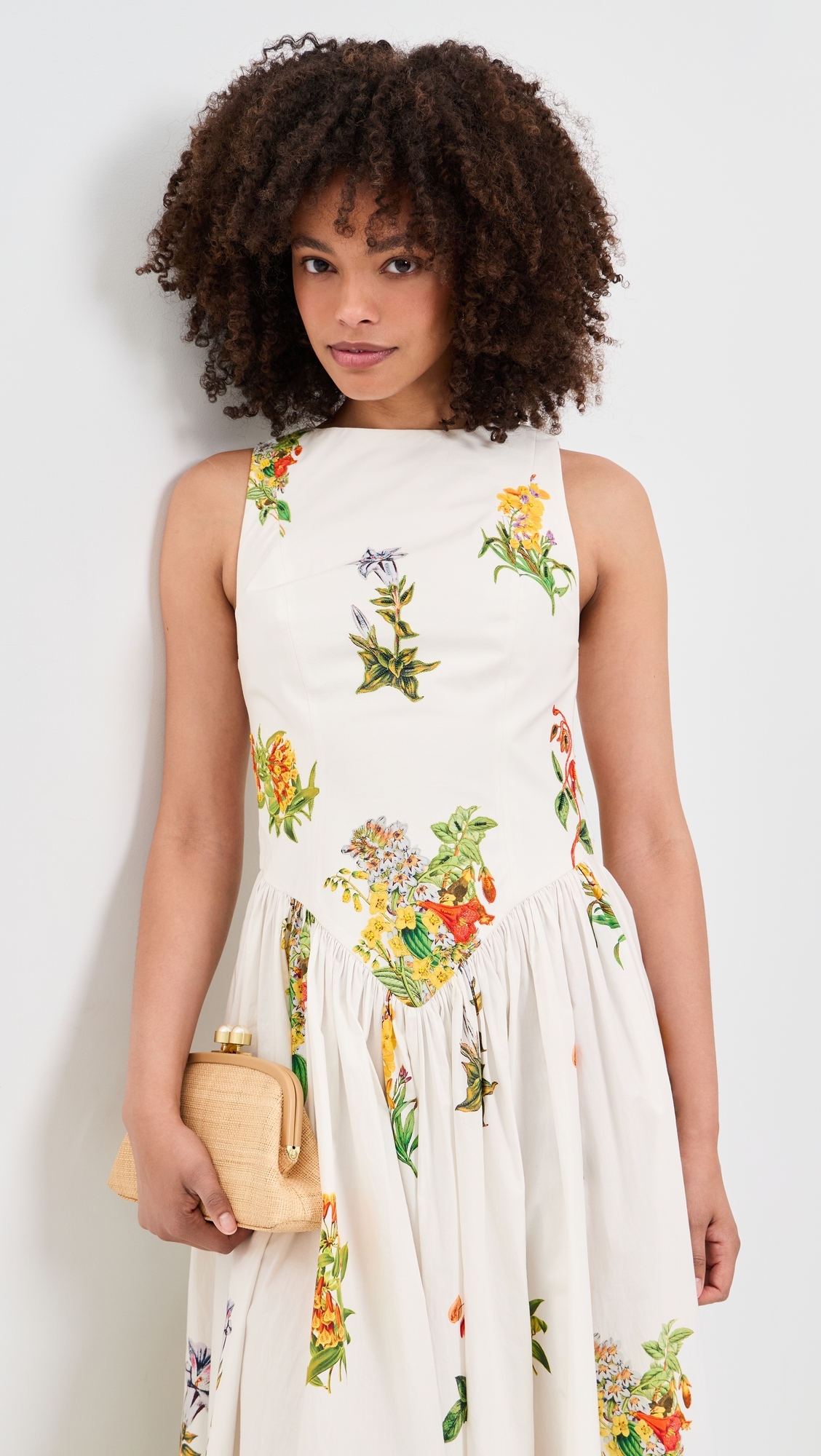 Boat Neck Maxi Dress White