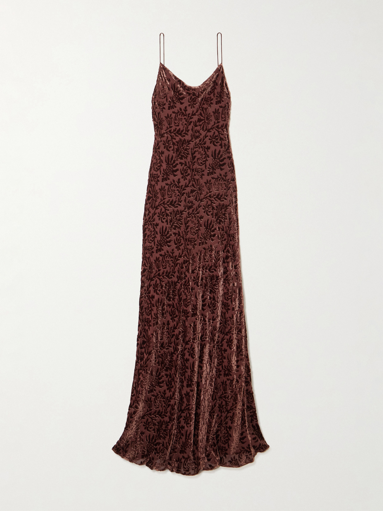 Jolynn Devoré-velvet Maxi Dress - Purple
