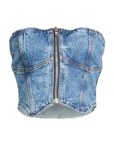 Jeans Woman Top Blue Size 4 Organic cotton, Tencel, Lycra