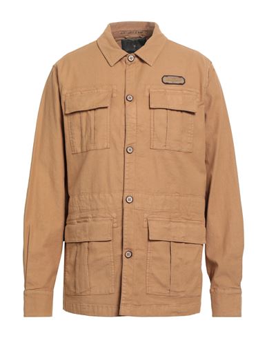 Man Jacket Camel Size 40 Cotton, Linen, Elastane