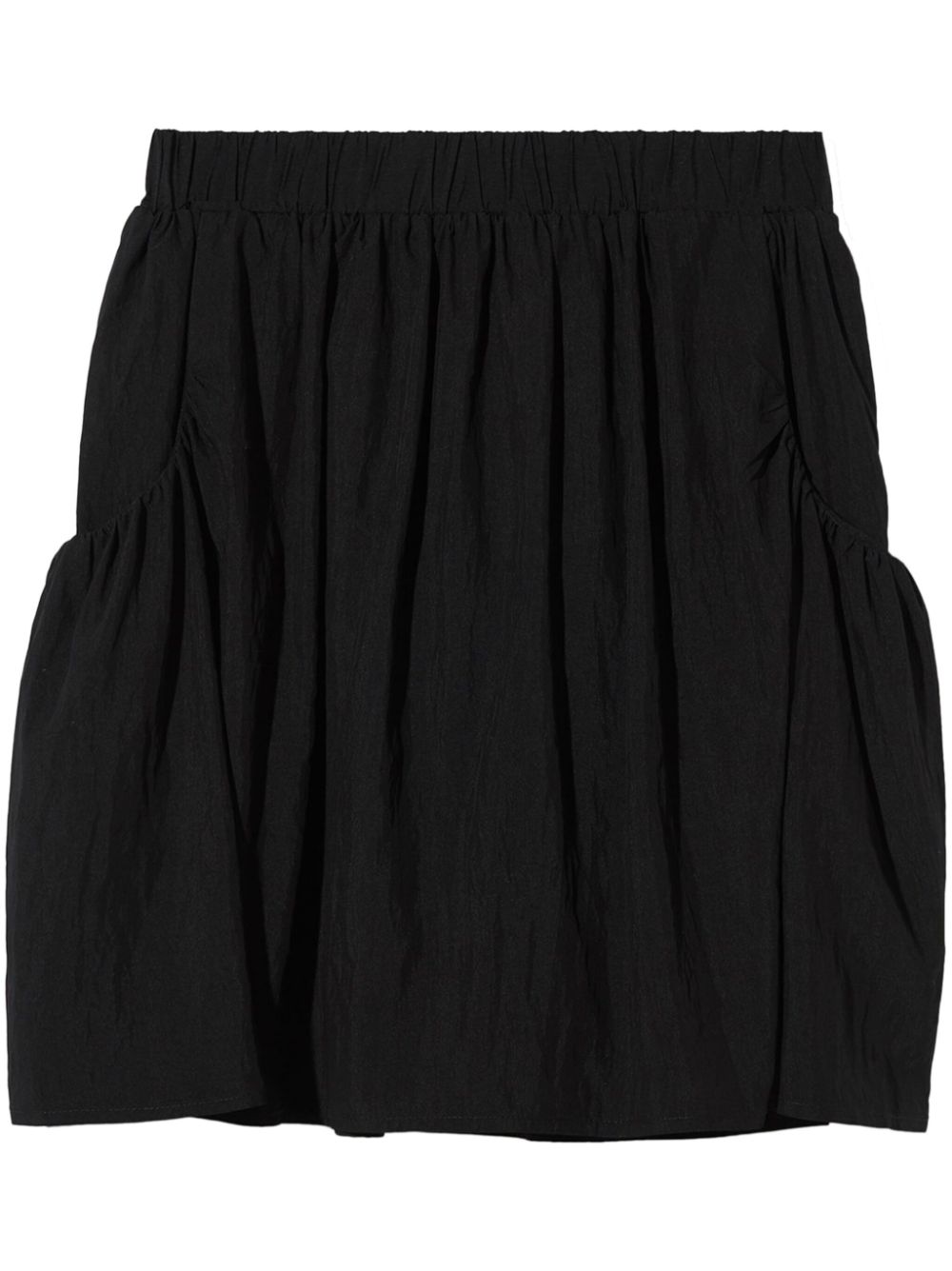 Textured A-line minskirt - White