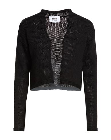 Woman Cardigan Black Size 4 Cotton