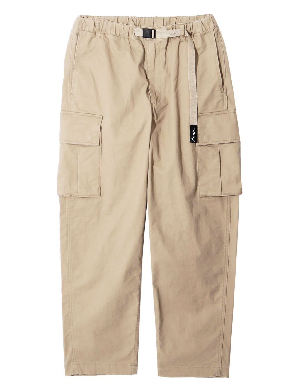 Cargo pocket elastic-waist trousers - Brown