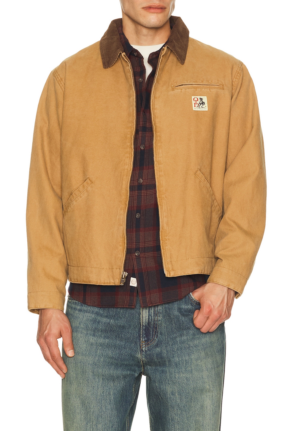 ONE OF THESE DAYS Canvas Prairie Jacket in Tan - Brown. L also in M, S, XL/1X, XXL/2X