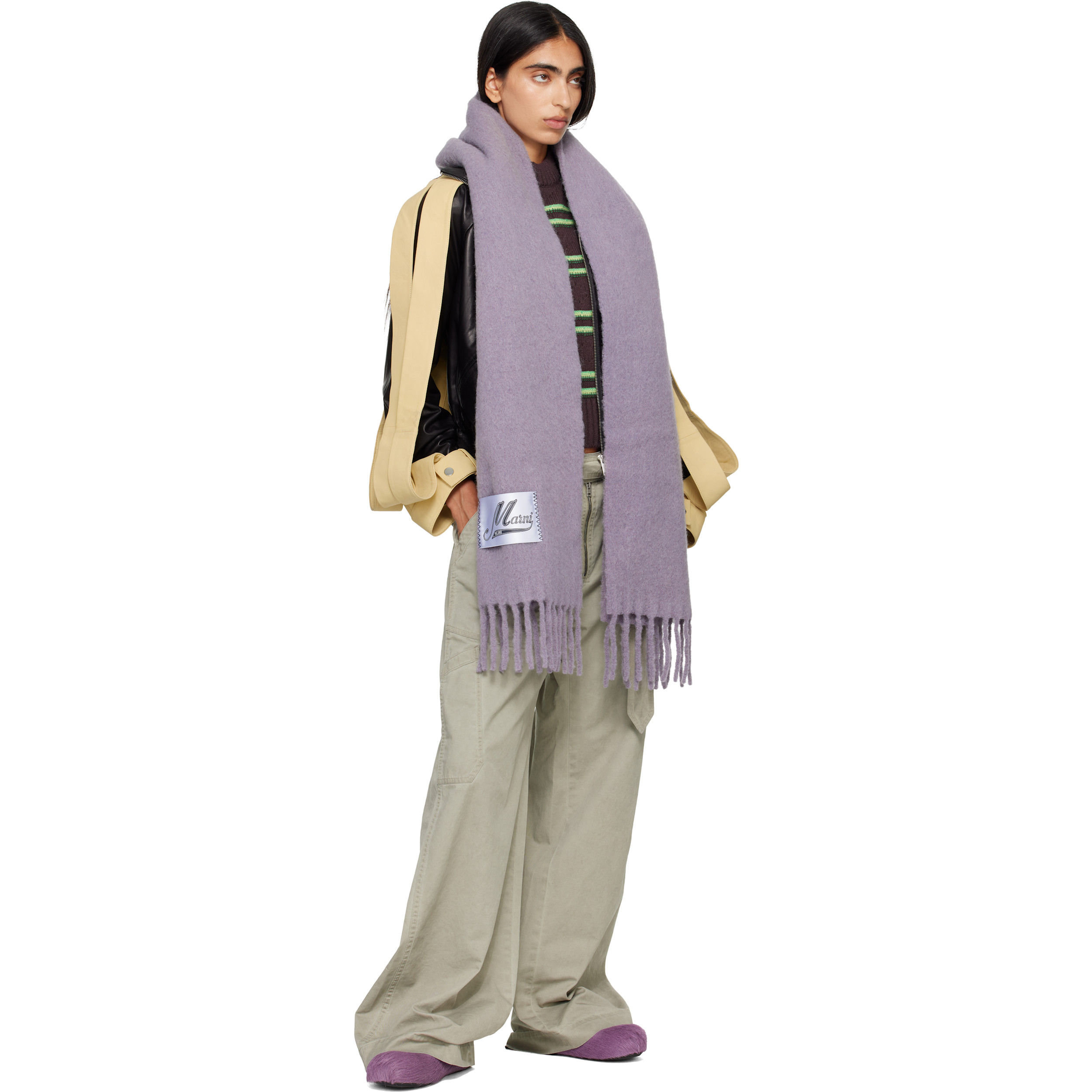Purple Alpaca Scarf