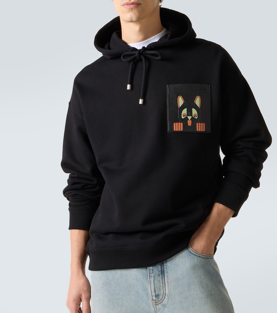 X Louis Wain cotton fleece hoodie