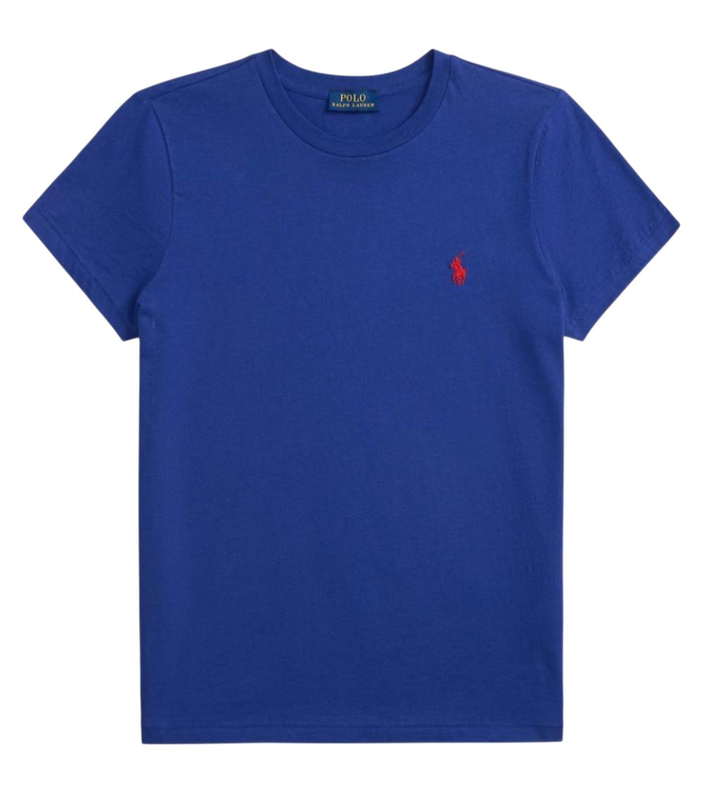 Blue Crew Neck Logo T-Shirt