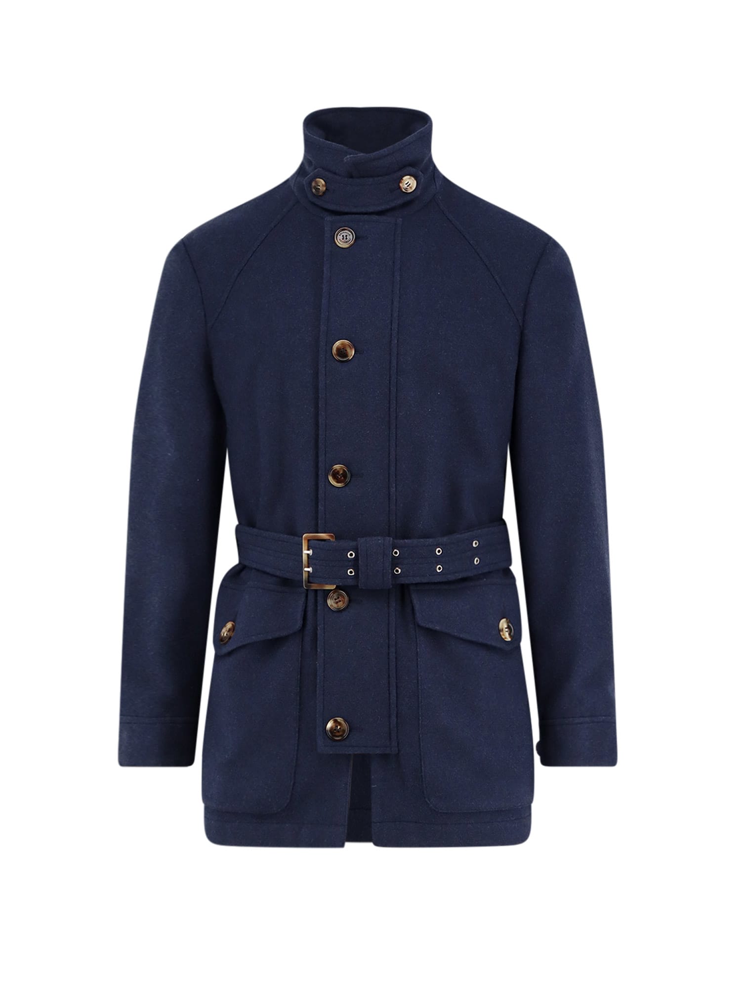Belted jacket - Blue