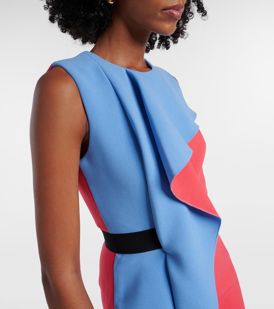 Pembrook draped crêpe cocktail dress