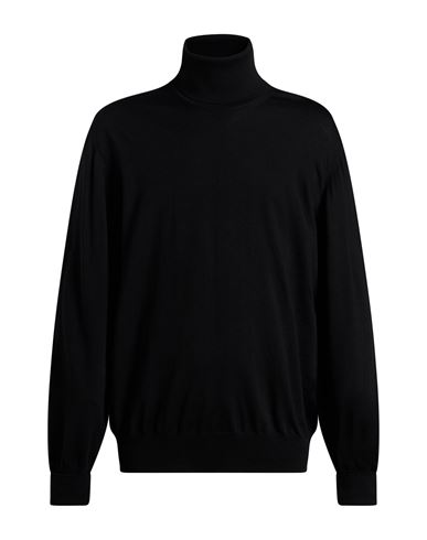 Man Turtleneck Black Size 44 Merino Wool