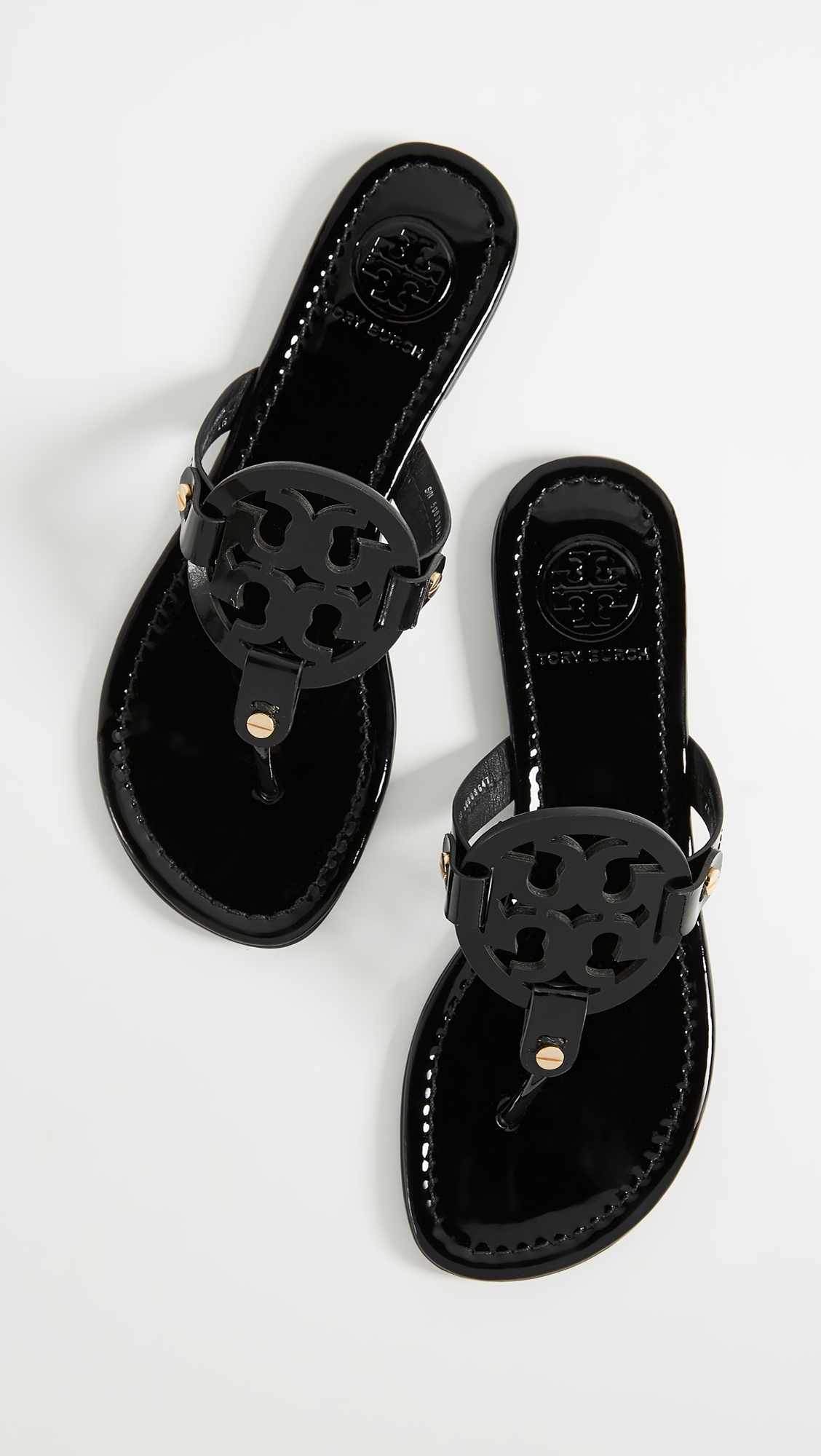 Miller Patent Thong Sandal Black