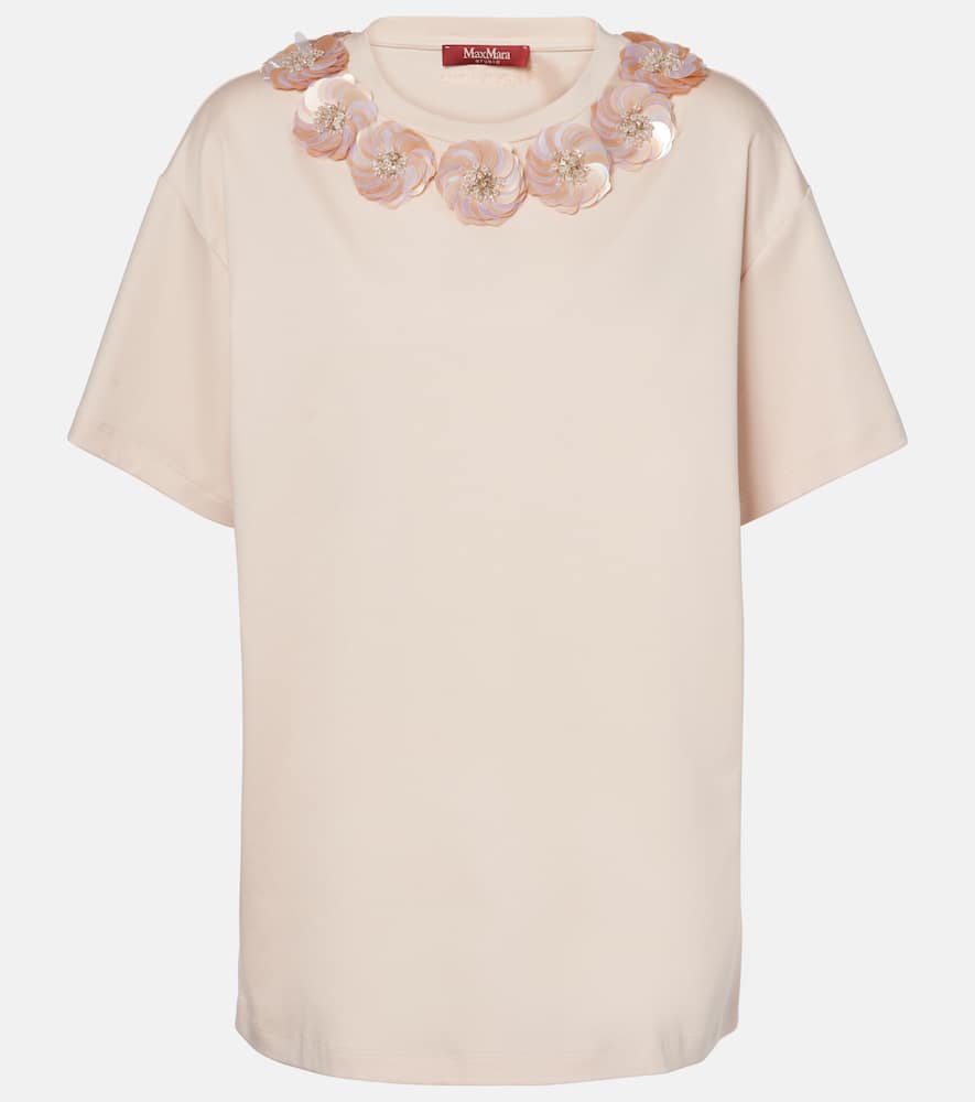 Gennaio embellished jersey top