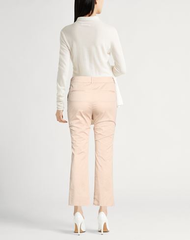 Woman Pants Cream Size 10 Cotton, Elastane