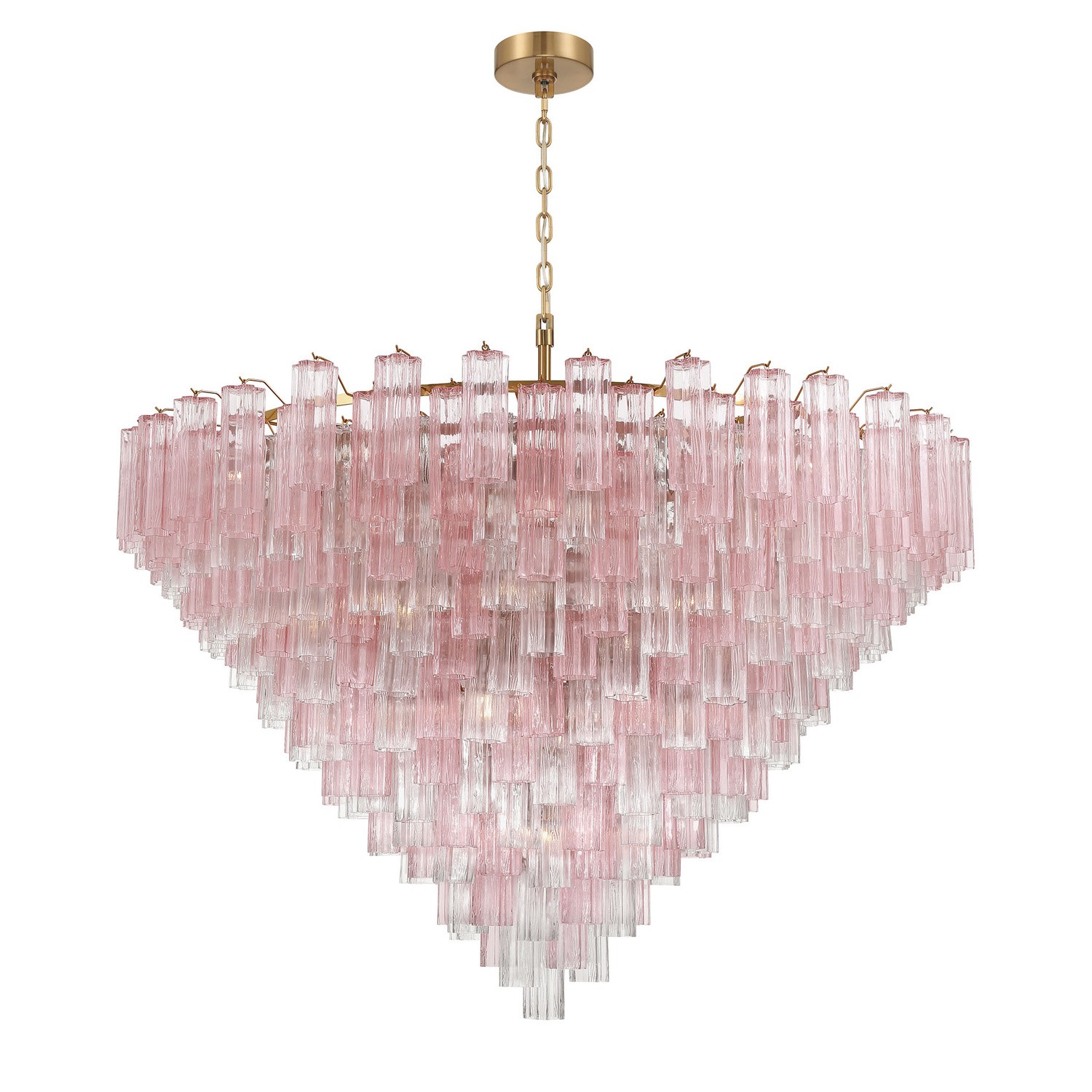 Aged Brass 40 Light Chandelier from the Addis Collection