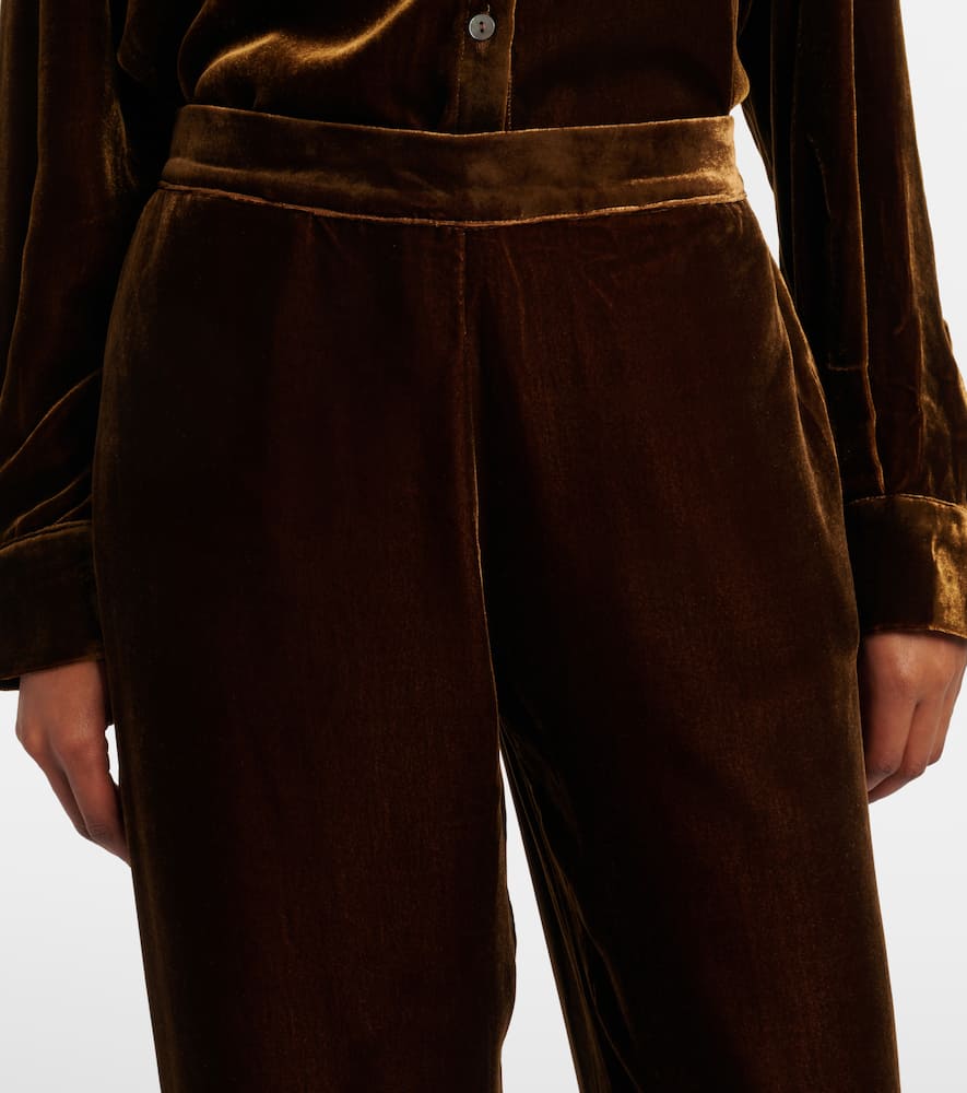 Asceno London velvet pajama pants
