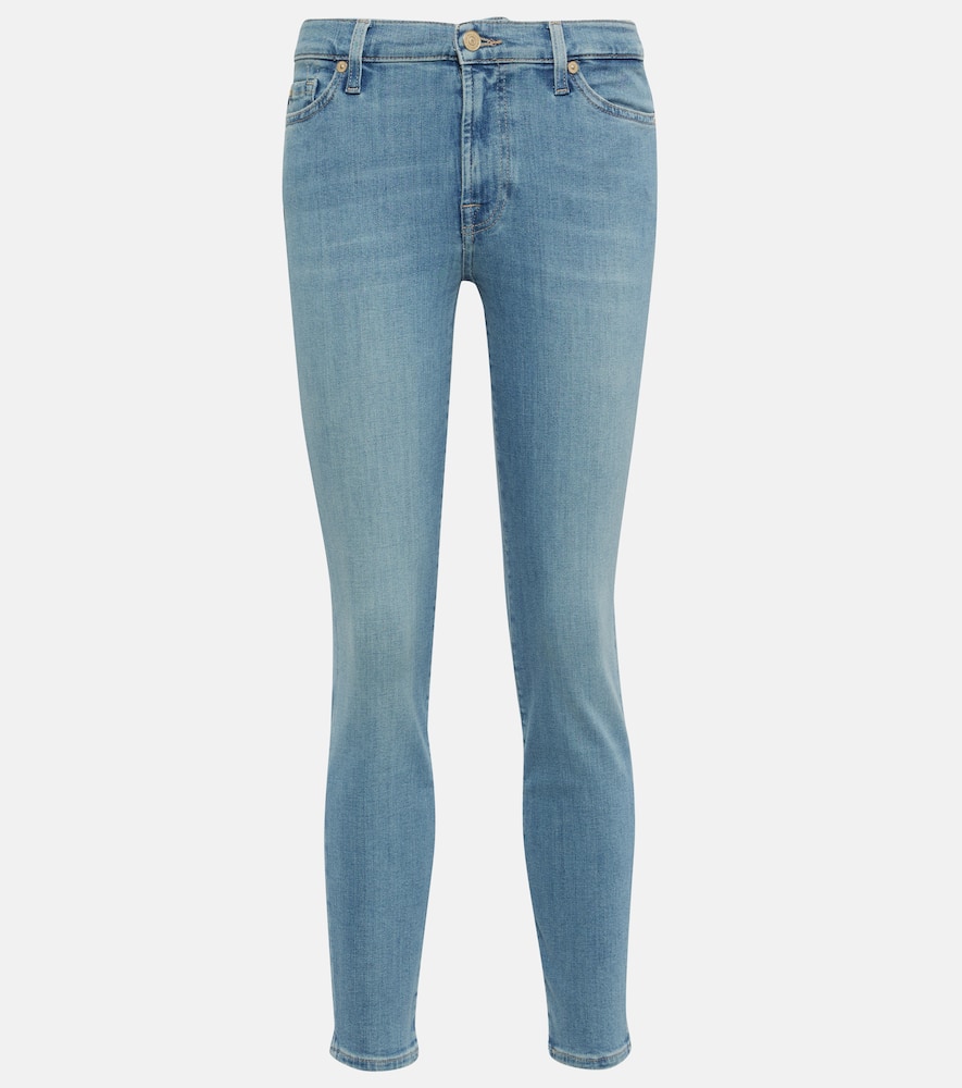 Embellished high-rise skinny jeans