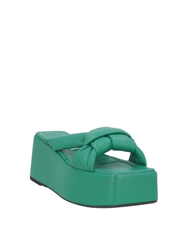 Kallistè Woman Sandals Deep teal Size 10 Soft Leather