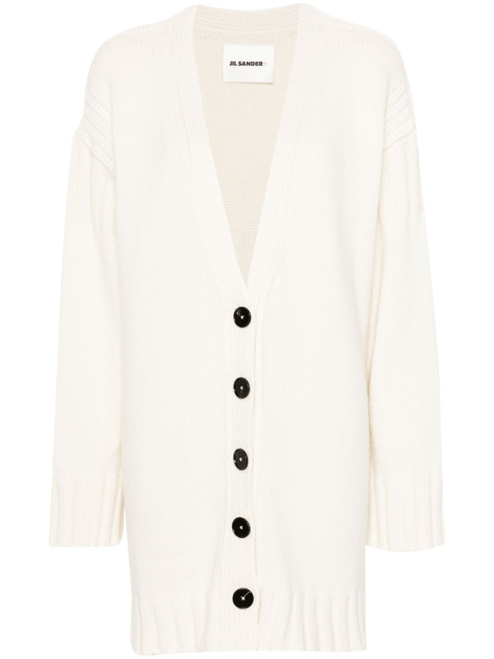 V-neck cashmere cardigan - White