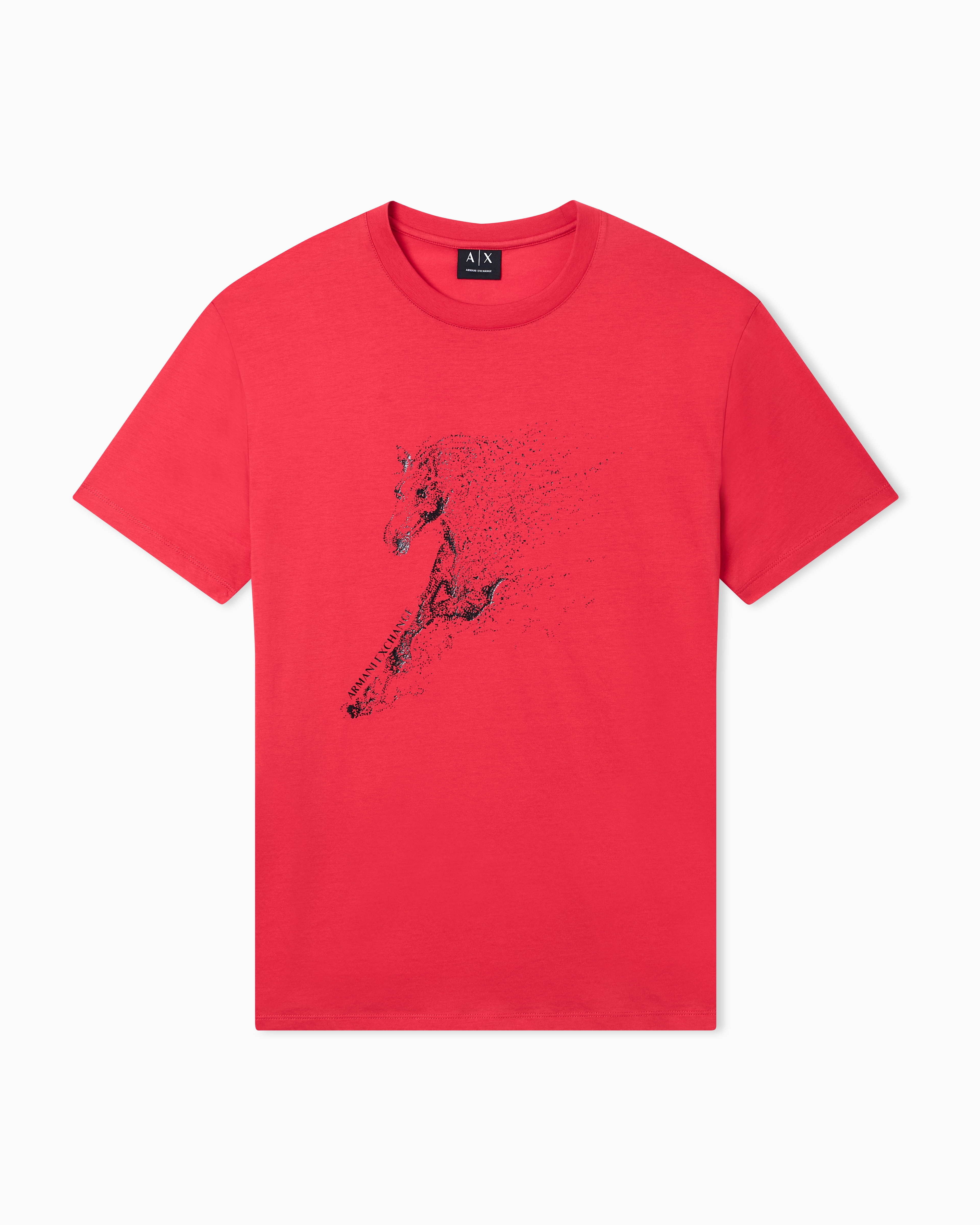 Regular Fit Mercerized Cotton Jersey T-Shirt with Horse