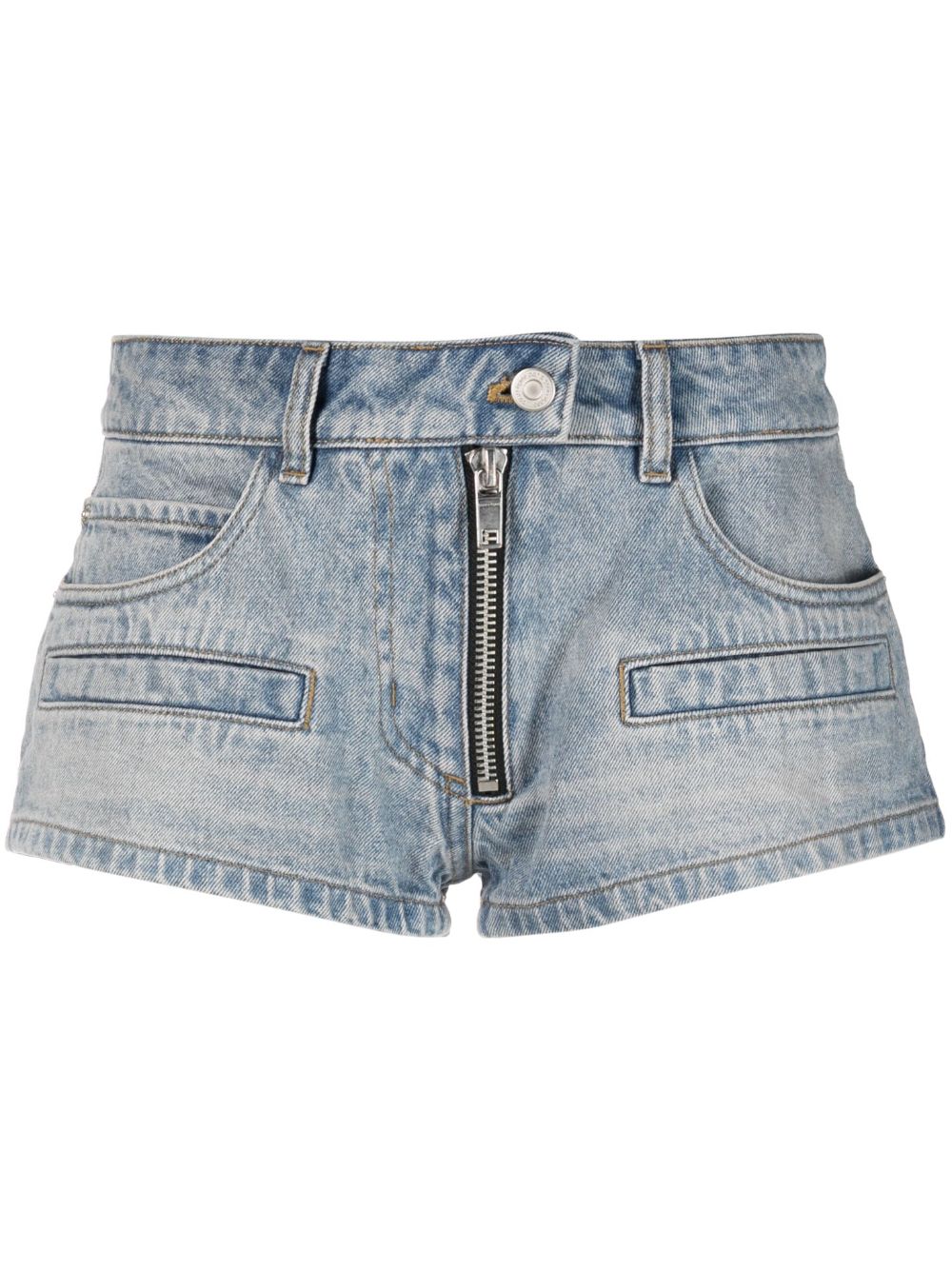Zipper Denim Shorts