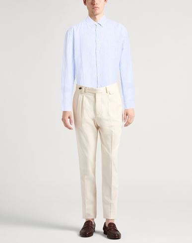 Man Shirt Light blue Size 3XL Linen